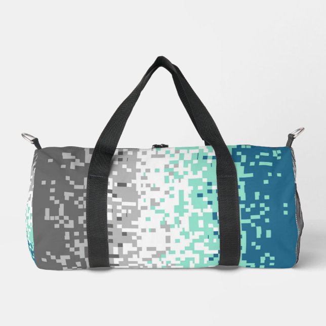 Trippy Pixelated Abstract Frayromantic Pride Flag  Duffle Bag (Front)