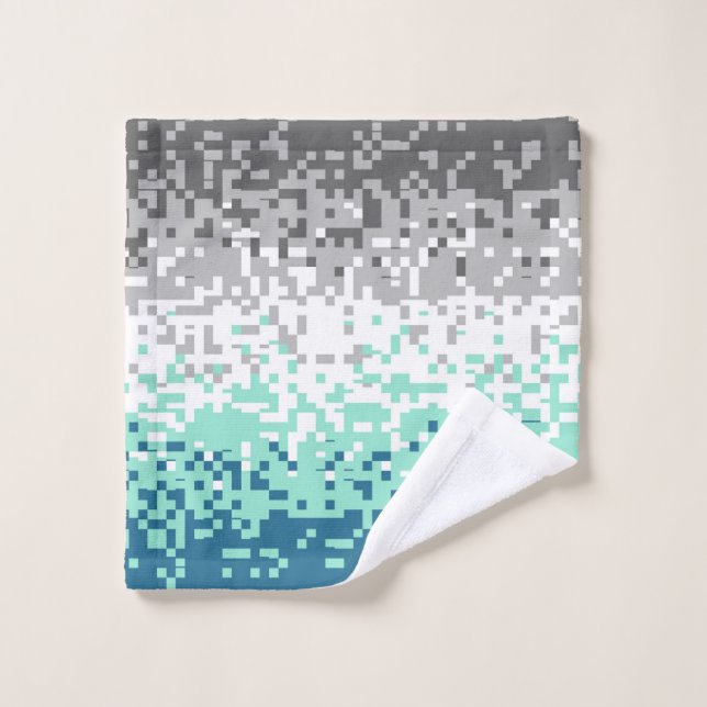 Trippy Pixelated Abstract Frayromantic Pride Flag Wash Cloth (Wash Cloth)