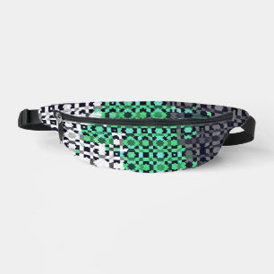 Trippy Pixelated Abstract Neutrois Pride Flag Bum Bags