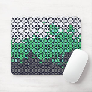 Trippy Pixelated Abstract Neutrois Pride Flag Mouse Pad