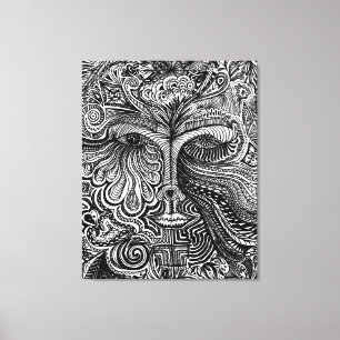 Trippy Portrait  Canvas Print