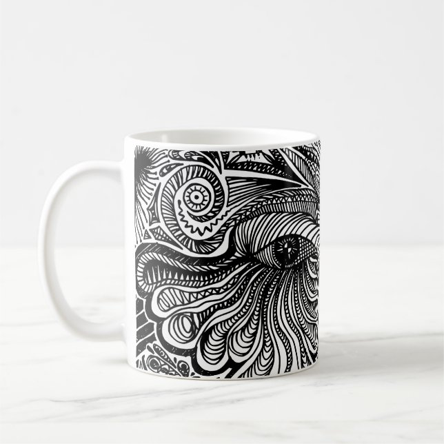 Trippy Portrait  Coffee Mug (Left)
