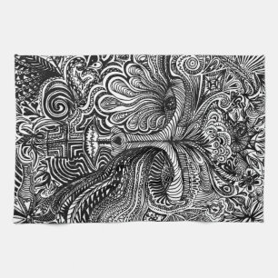 Trippy Portrait Tea Towel