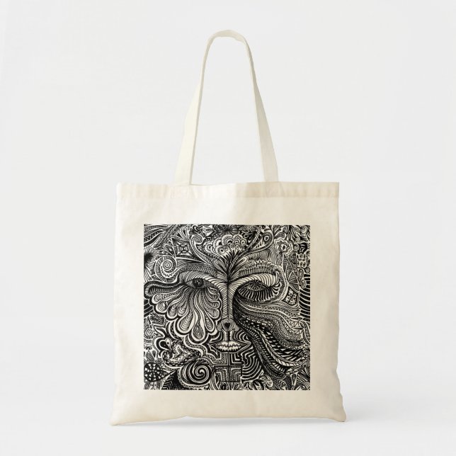 Trippy Portrait  Tote Bag (Front)