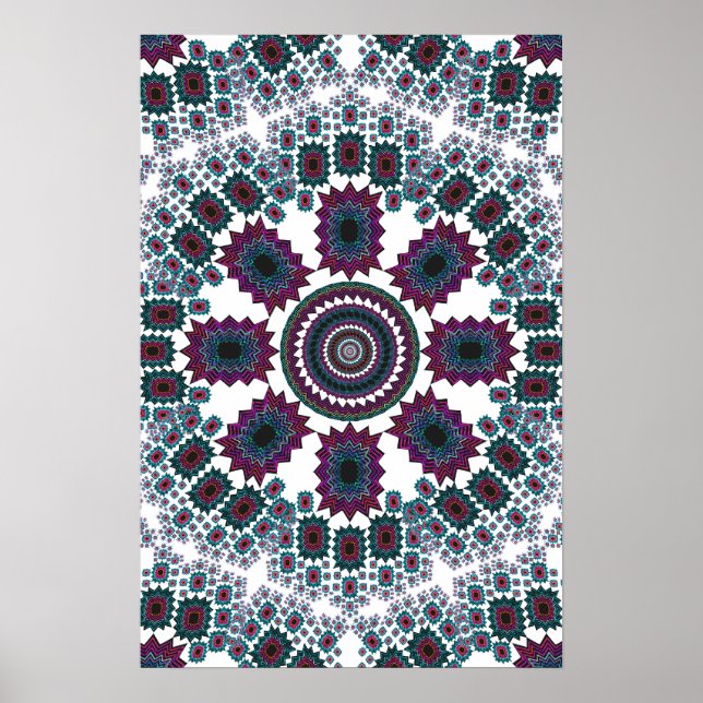 Trippy Poster: Abstract Radial Artwork Poster (Front)
