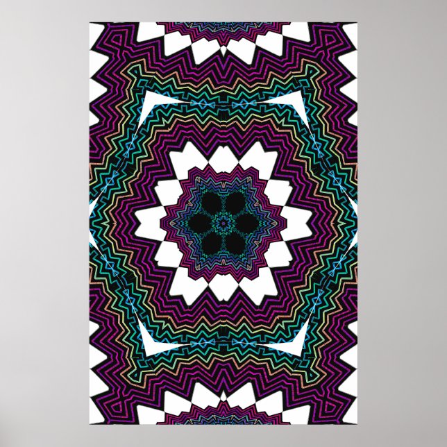 Trippy Poster: Psychedelic Radial Artwork Poster (Front)