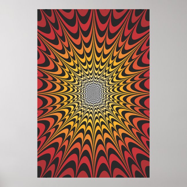Trippy Poster: Psychedelic Radial Artwork Poster (Front)