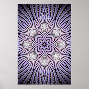 Trippy Poster: Psychedelic Radial Artwork Poster