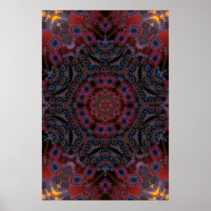 Trippy Poster: Psychedelic Radial Artwork Poster
