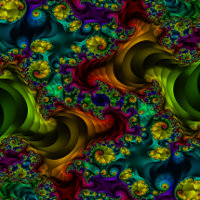Trippy Psychedelic Fractal Rainbow Sticker