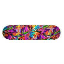 Trippy Psychedelic Multicolor Swirls Skate Deck