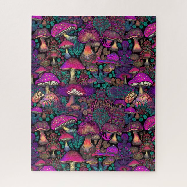 Trippy Psychedelic Mushroom   Jigsaw Puzzle (Vertical)