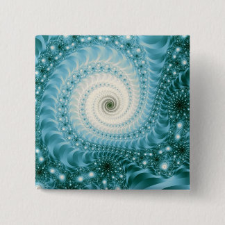Trippy Psychedelic Starstorm Fine Fractal 15 Cm Square Badge
