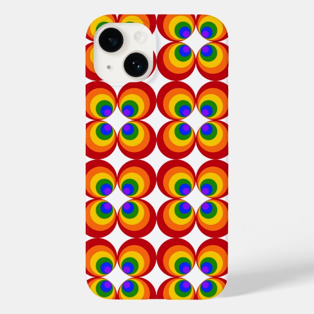 Trippy Rainbow Flowers Case-Mate iPhone Case (Back)