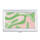 Trippy Retro Boho Abstract Patterns Green and Pink
