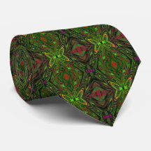 Trippy Retro Lime Green Abstract Butterfly