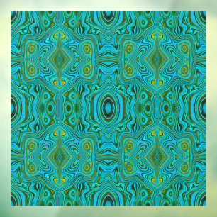 Trippy Retro Turquoise Chartreuse Abstract Pattern