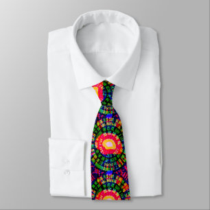 Trippy Retro Vaporwave Brain Tie