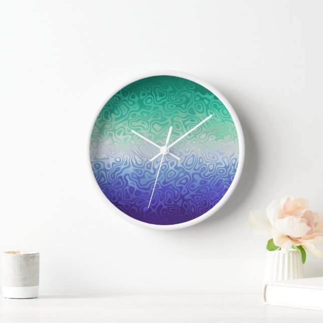 Trippy Ripply Funky Boho MLM Men Loving Men Pride Clock (Home)