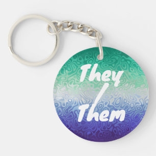 Trippy Ripply Funky Boho MLM Men Loving Men Pride Key Ring