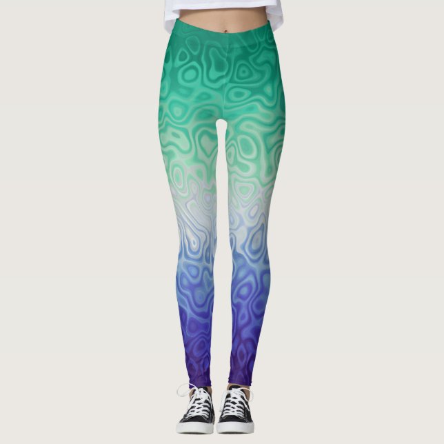 Trippy Ripply Funky Boho MLM Men Loving Men Pride Leggings (Front)