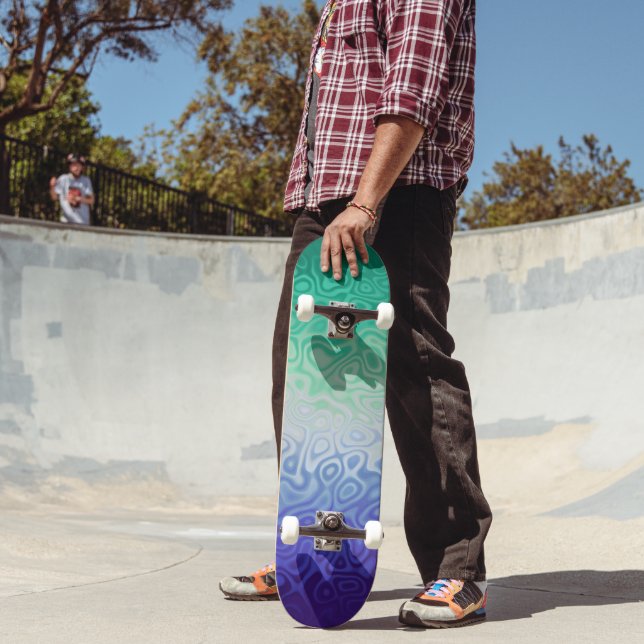 Trippy Ripply Funky Boho MLM Men Loving Men Pride Skateboard (Outdoor 2)