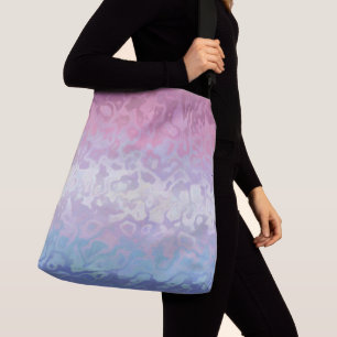Trippy Ripply Groovy Eccentric Bigender Pride Flag Crossbody Bag