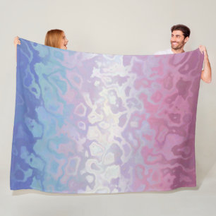 Trippy Ripply Groovy Eccentric Bigender Pride Flag Fleece Blanket