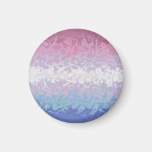 Trippy Ripply Groovy Eccentric Bigender Pride Flag Magnet