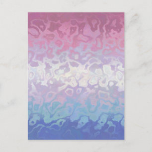 Trippy Ripply Groovy Eccentric Bigender Pride Flag Postcard