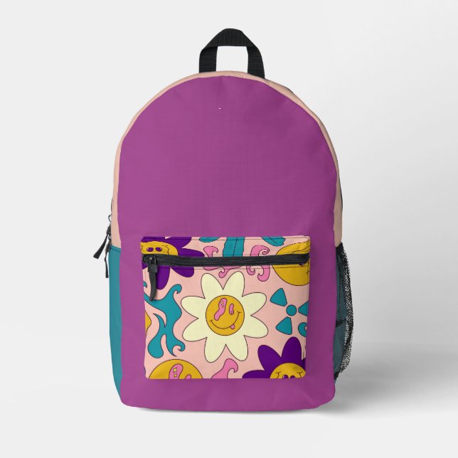 Trippy Seamless Printed Backpack (Front)