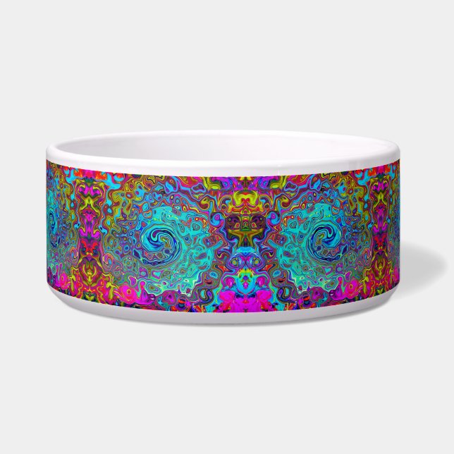 Trippy Sky Blue Abstract Retro Liquid Swirl (Right)