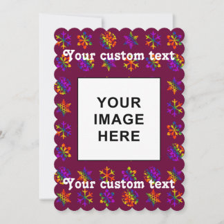 Trippy Snowflakes Holiday Card