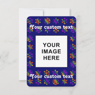 Trippy Snowflakes Invitation