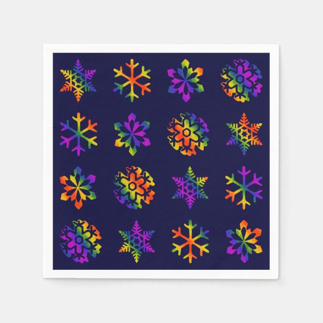 Trippy Snowflakes Napkin (Front)