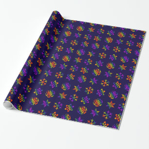 Trippy Snowflakes Wrapping Paper