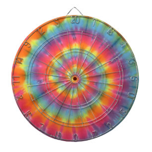 Trippy Spiral Tie Dye Dartboard