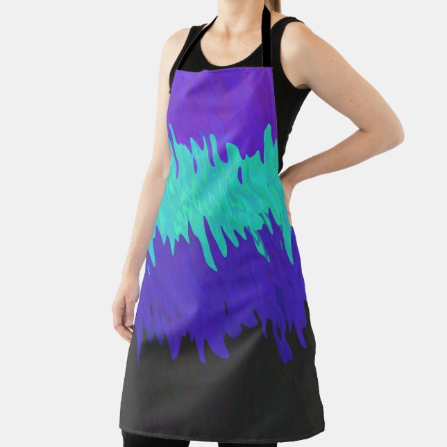 Trippy Squiggly Abstract Alexigender Pride Flag Apron (Insitu)