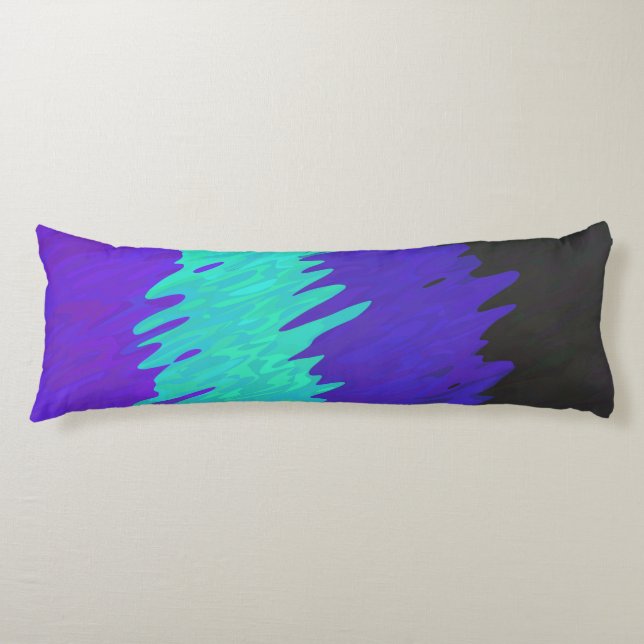 Trippy Squiggly Abstract Alexigender Pride Flag Body Cushion (Front)