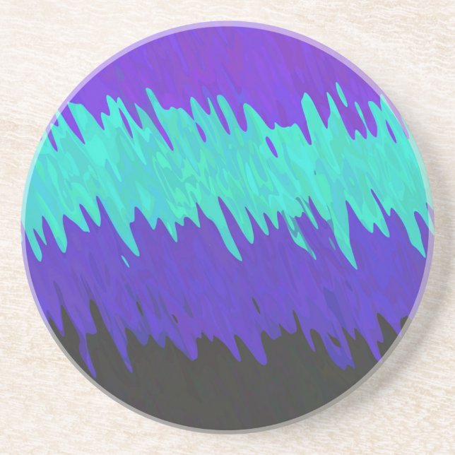 Trippy Squiggly Abstract Alexigender Pride Flag Coaster (Front)