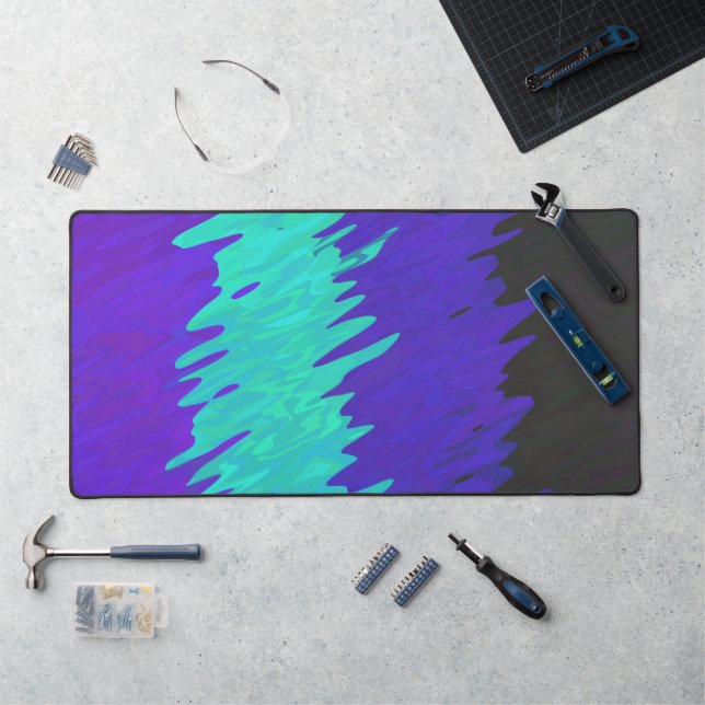 Trippy Squiggly Abstract Alexigender Pride Flag Desk Mat (Workstation)