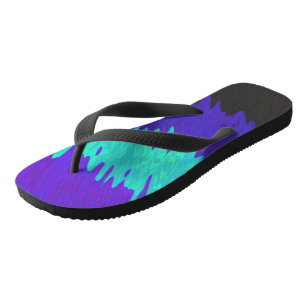 Trippy Squiggly Abstract Alexigender Pride Flag Jandals