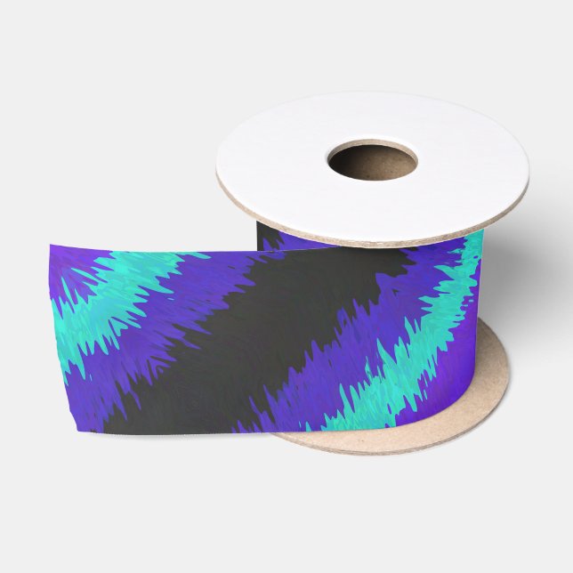 Trippy Squiggly Abstract Alexigender Pride Flag Satin Ribbon (Spool)