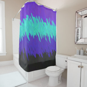 Trippy Squiggly Abstract Alexigender Pride Flag Shower Curtain