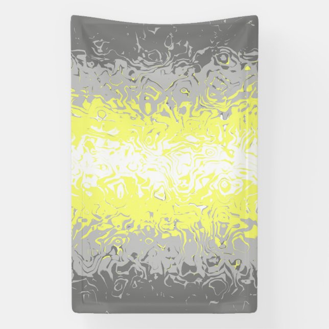 Trippy Squiggly Abstract Demigender Pride Flag Banner (Vertical)