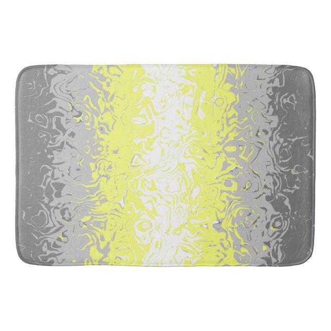 Trippy Squiggly Abstract Demigender Pride Flag Bath Mat (Front)