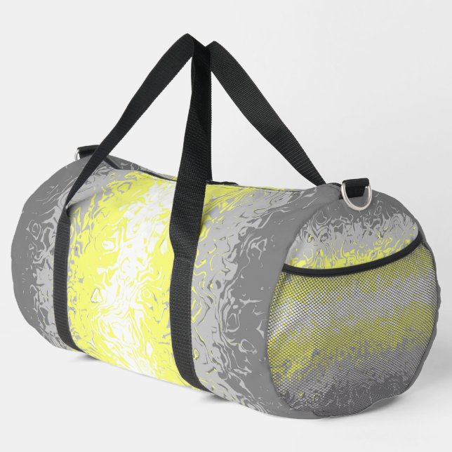 Trippy Squiggly Abstract Demigender Pride Flag Duffle Bag (Right Corner)