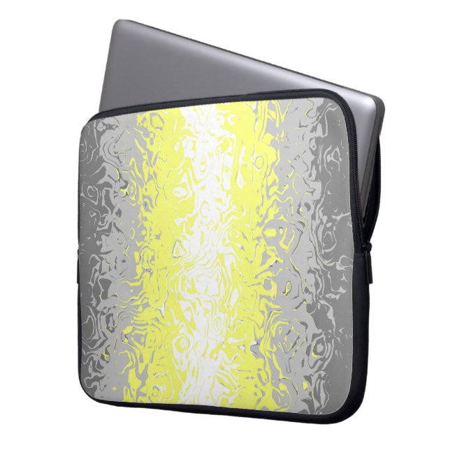 Trippy Squiggly Abstract Demigender Pride Flag Laptop Sleeve (Front Left)