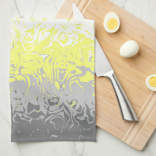 Trippy Squiggly Abstract Demigender Pride Flag Tea Towel