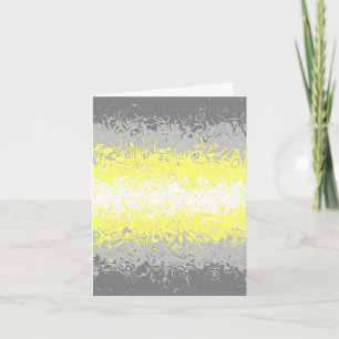 Trippy Squiggly Abstract Demigender Pride Flag Thank You Card